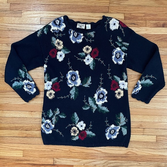Vintage Sweaters Vintage Floral Sweater Poshmark
